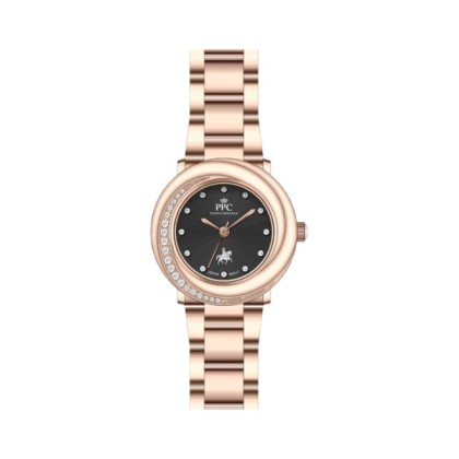 Paris Polo Club PPC-FD07-RG-BK Japanese Movement Bracelet Strap Women Watch 